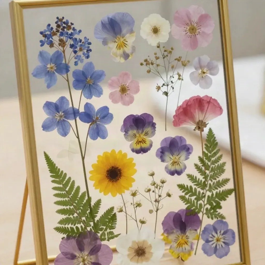 Floating Pressed Flower Glass Frame