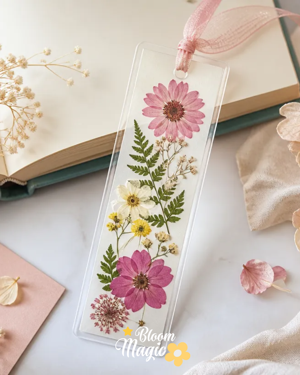 Laminated Pressed Flower Bookmark
