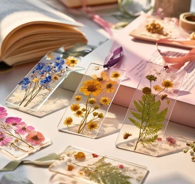 Laminated Pressed Flower Bookmark