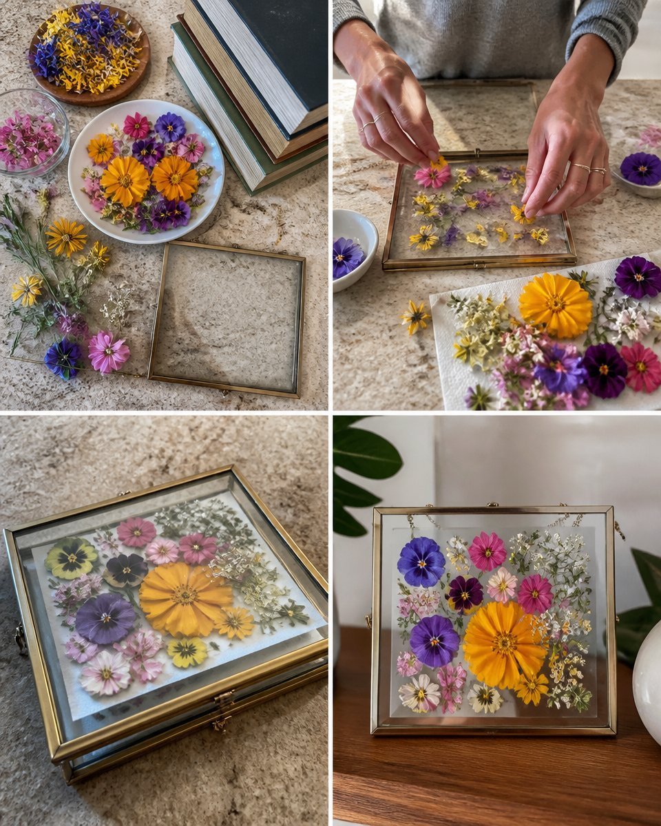 Pressed Wedding Bouquet Frame