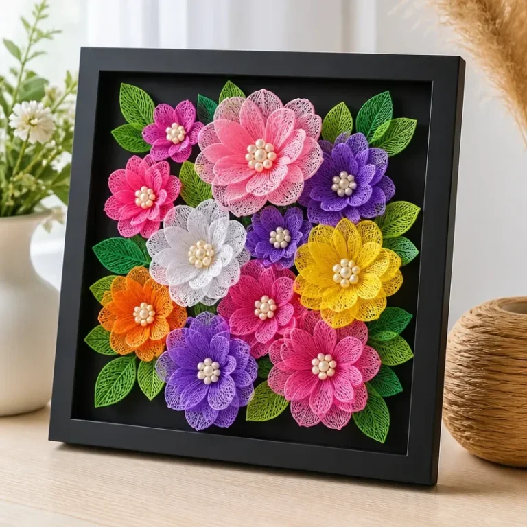 Beautiful 3D flower wall art showcasing colorful petals and decorative style for home decor.